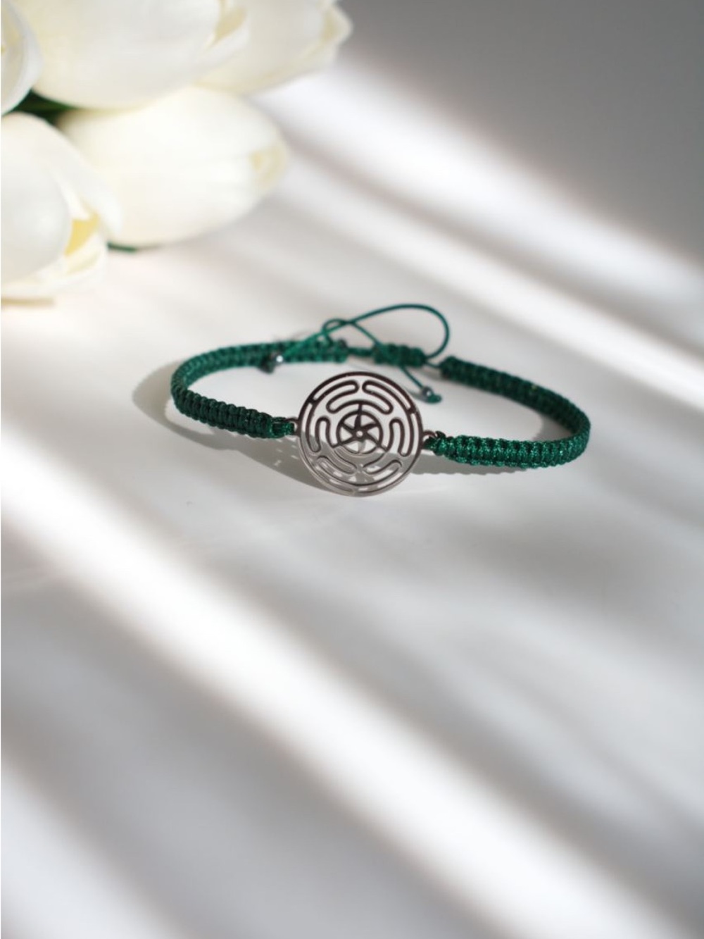 Hecate Wheel Bracelet, Handmade Woven Lucky Bracelet, Goddess Protection Jewel